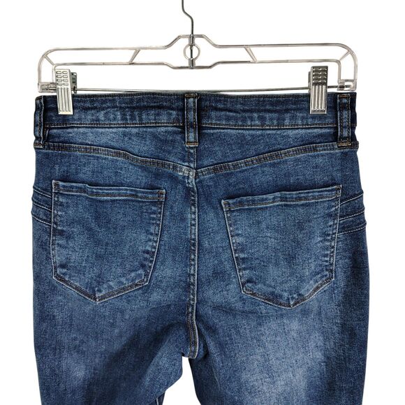 BOLD Elements Womens Size 10 Blue Solid Cut to Curve Skinny Jeans - Picture 11 of 12